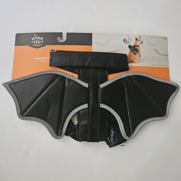 NWT Reflective Bat Wings Halloween Costume Accessory Hyde & Eek Dog Small/Medium - Picture 2 of 8